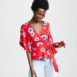 Yumi Kim kimono style floral wrap top